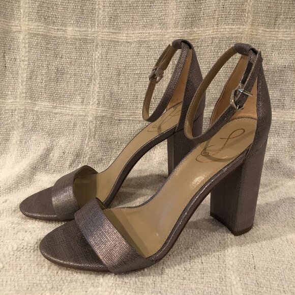 Sam Edelman Yaro Glitter Ankle Strap Heels - Picture 3 of 7